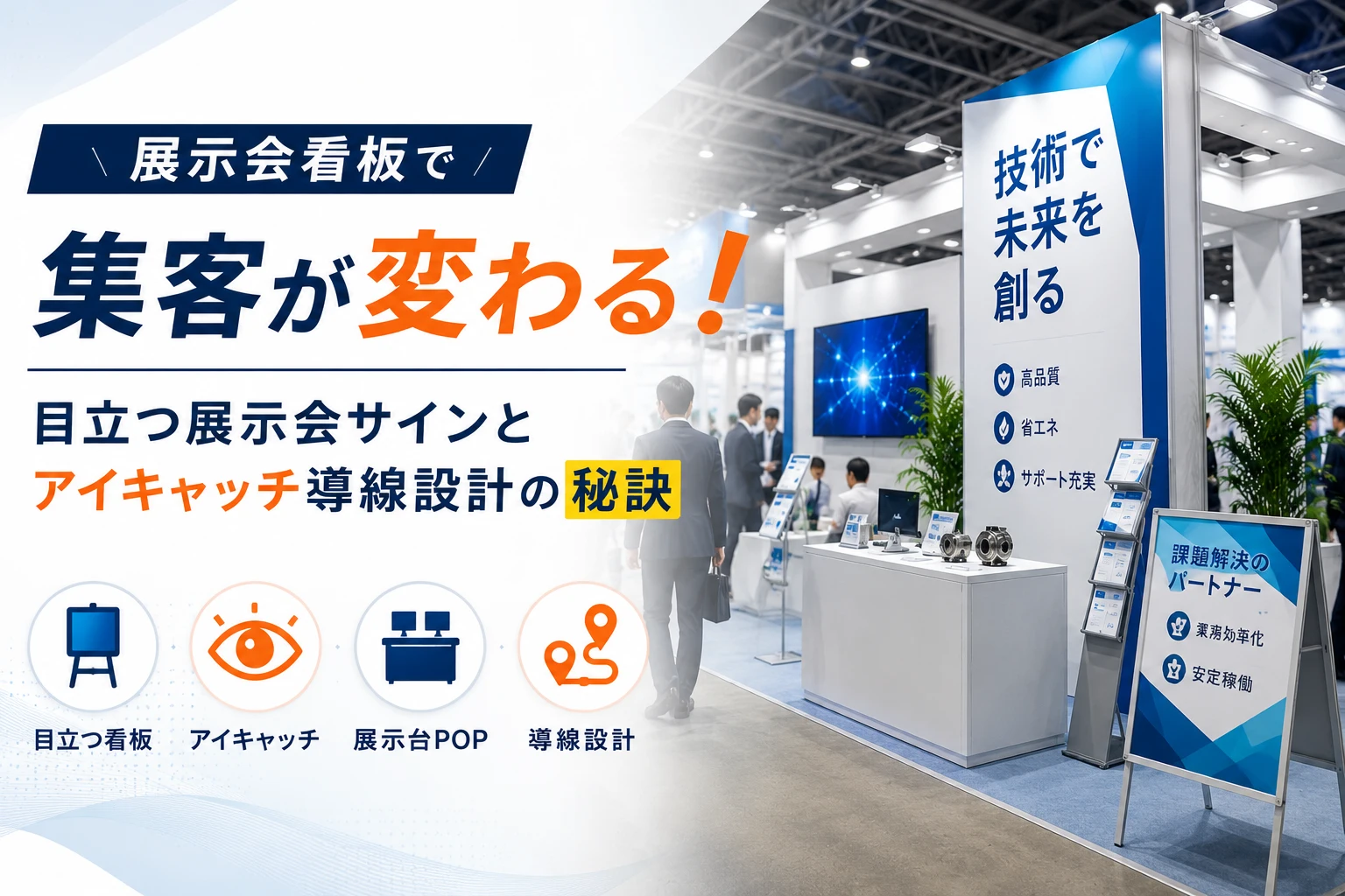 展示会看板で集客が変わる！