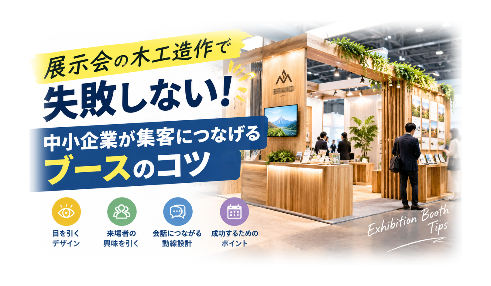 展示会の木工造作で失敗しない！中小企業が集客につなげるブースのコツ